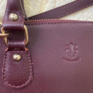 Italian leather purse in Bordeoux/Burgundy